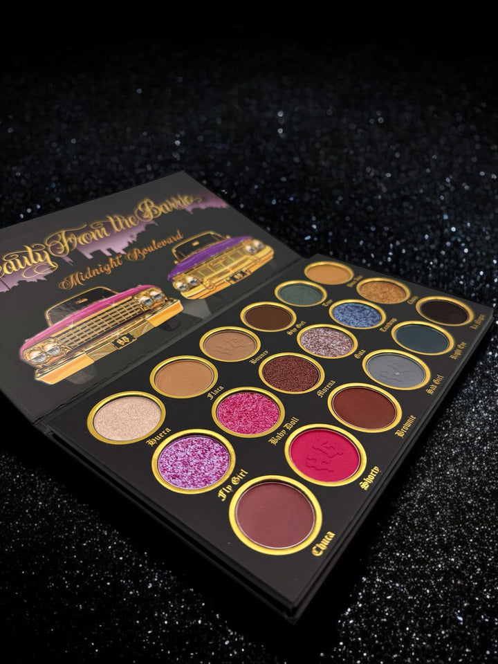 
"Elevate your makeup game with the Homiegirl Boulevard Eyeshadow Palette. Featuring bold, blendable shades perfect for any vibe, this palette is a must-have for homies who love standout looks. Shop now at Homiegirlbeauty.com!"
