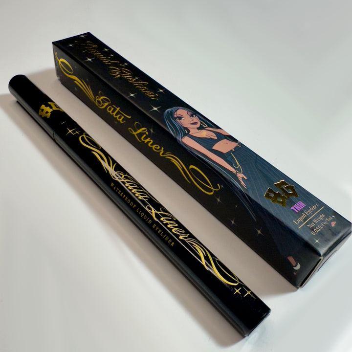 Homiegirl brings to you a waterproof and sleep liquid eyeliner brush tip liner. Your go to eyeliner that will glide on smooth for the perfect sharp liner-the true Chicana way!