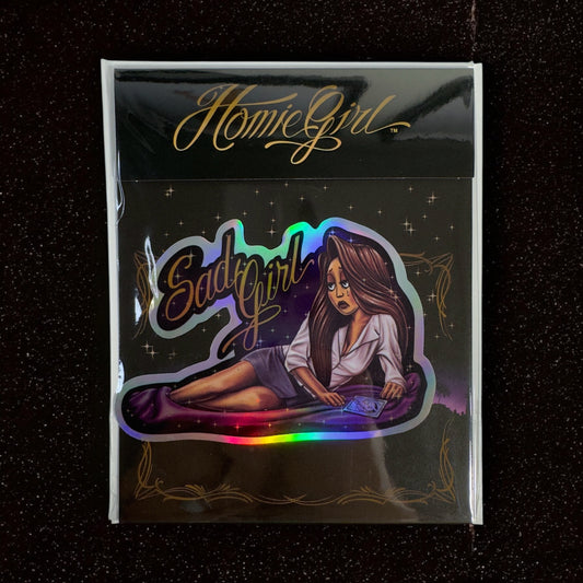 Sad Girl- Old School Sticker