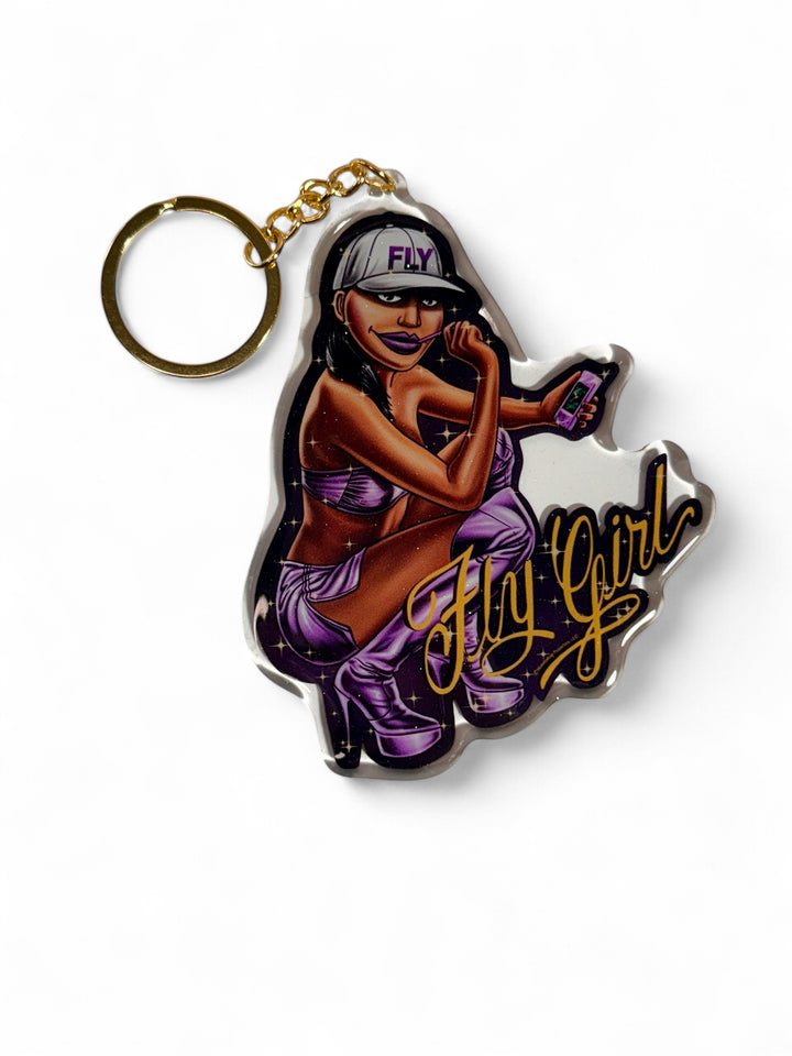 HomieGirl Old School Fly Girl Collectible KeyChain