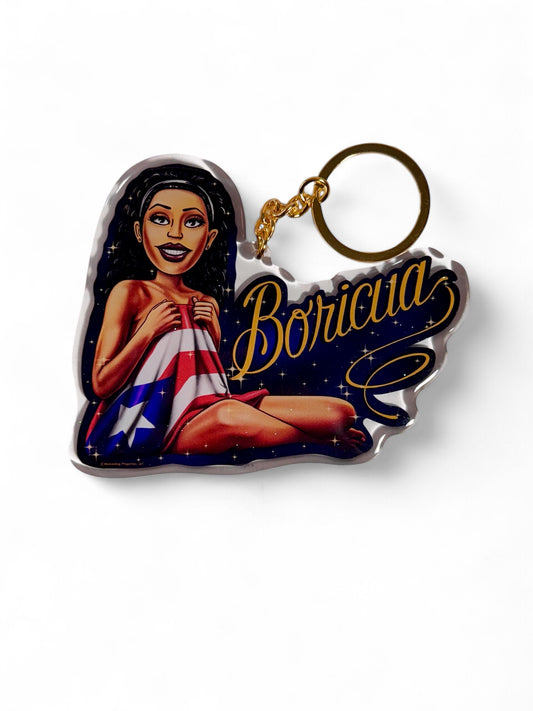 HomieGirl Old School Boriucua Collectible Key Chain